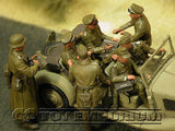 "BRAND NEW" Custom Built - Hand Painted & Weathered 1:35 WWII Deluxe German "Rommel's Staff Car" Set With 8 Figures