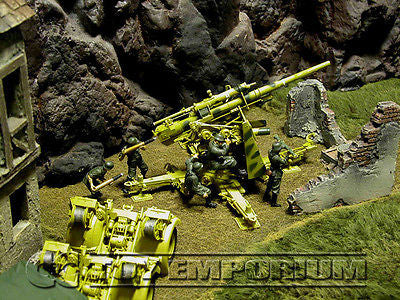 "RETIRED"  Forces Of Valor 1:32 Scale WWII German 88 Flak Gun & (5 Crew) - Eastern Front, 1943