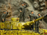 "BRAND NEW" Custom Built - Hand Painted & Weathered 1:35 Deluxe WWII German SS Panzer Crew Soldier Set (4 Figure Set)