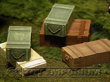 "RETIRED & BRAND NEW" Build-a-Rama 1:32 WWII Deluxe Large Ammo Crate Set #1  (5 Piece Set)