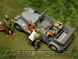 "BRAND NEW" Custom Built - Hand painted & Weathered 1:35 Deluxe WWII "Which Way To Berlin" Set (5 Figures & Car Set)