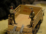 "BRAND NEW" Custom Built - Hand Painted & Weathered 1:35 WWII DAK German Soldiers "Loading Fuel Drums" Soldier Set (5 Figure Set)