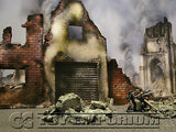 "BRAND NEW"  Build-a-Rama 1:32 Deluxe WWII Color "Fallen City" Museum Back Drop