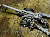 "BRAND NEW" Custom Built - Hand Painted & Weathered 1:35 WWII Deluxe German sFH 18 Howitzer & Limber w/ 6 Man Gun Crew