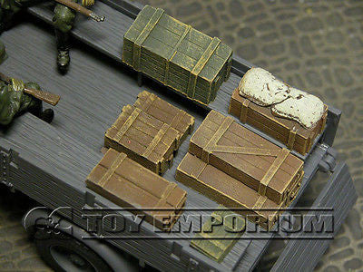 "RETIRED & BRAND NEW" Build-a-Rama 1:32 WWII Deluxe Stowage Crate Set #2  (6 Piece Set)