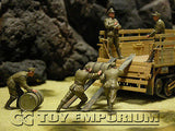 "BRAND NEW" Custom Built - Hand Painted & Weathered 1:35 WWII DAK German Soldiers "Loading Fuel Drums" Soldier Set (5 Figure Set)