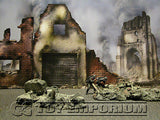 "BRAND NEW"  Build-a-Rama 1:32 Deluxe WWII Color "Fallen City" Museum Back Drop