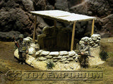 "RETIRED & BRAND NEW" Build-a-Rama 1:32 Hand Painted WWII Command Post Ruin