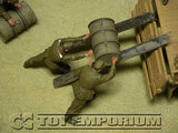 "BRAND NEW" Custom Built - Hand Painted & Weathered 1:35 WWII DAK German Soldiers "Loading Fuel Drums" Soldier Set (5 Figure Set)
