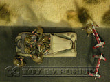 "BRAND NEW" Custom Built - Hand Painted & Weathered 1:35 WWII Deluxe German "Rommel's Staff Car" Set With 8 Figures