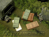 "RETIRED & BRAND NEW" Build-a-Rama 1:32 WWII Deluxe Large Ammo Crate Set #1  (5 Piece Set)