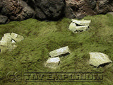 "BRAND NEW" Build-a-Rama 1:32 Deluxe Medium "Grass & Stone Ruins Battlefield Mat #1  (24"x12")