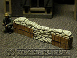 "RETIRED & BRAND NEW" Build-a-Rama 1:32 Hand Painted WWII Deluxe Sandbag Barricade Wall Section #2