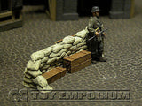 "RETIRED & BRAND NEW" Build-a-Rama 1:32 Hand Painted WWII Deluxe Sandbag Barricade Wall Section #3