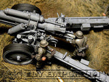 "BRAND NEW" Custom Built - Hand Painted & Weathered 1:35 WWII Deluxe German sFH 18 Howitzer & Limber w/ 6 Man Gun Crew