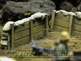"RETIRED & BRAND NEW" Build-a-Rama 1:32 Hand Painted WWII Deluxe Sandbag Trench Wall Set #1 (5 Piece Set)