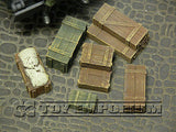 "RETIRED & BRAND NEW" Build-a-Rama 1:32 WWII Deluxe Stowage Crate Set #2  (6 Piece Set)