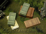 "RETIRED & BRAND NEW" Build-a-Rama 1:32 WWII Deluxe Large Ammo Crate Set #1  (5 Piece Set)