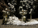 "RETIRED & BRAND NEW" Build-a-Rama 1:32 Hand Painted WWII "Winter" Tree Group