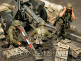 "BRAND NEW" Custom Built & Hand Painted 1:35 WWII German Pak 40 Gun Crew Set (3 Figure Set)