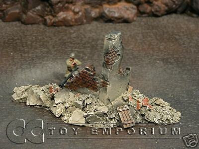 "RETIRED & BRAND NEW" Build-a-Rama 1:32 Hand Painted WWII Bombed Out Building #2