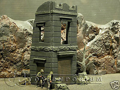 "RETIRED" Pro Built - Hand Painted & Weathered 1:35 WWII 3 Story Italian Shop Diorama Ruin