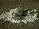 "RETIRED & BRAND NEW" Build-a-Rama 1:32 scale Hand Painted WWII "Winter" Rubble Pile Set (3 Piece Set)