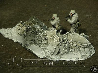 "RETIRED & BRAND NEW" Build-a-Rama 1:32 Hand Painted WWII "Winter" Rubble Pile #1