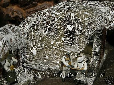 "RETIRED & BRAND NEW" Build-a-Rama 1:32 Hand Painted WWII "Winter" Camo Net Set (3 Piece Set)