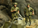 "BRAND NEW" Custom Built - Hand Painted & Weathered 1:35 "Vietnam" US GI Soldier Set (2 Figure Set)