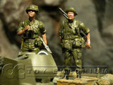 "BRAND NEW" Custom Built - Hand Painted & Weathered 1:35 "Vietnam" US GI Soldier Set (2 Figure Set)