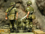 "BRAND NEW" Custom Built - Hand Painted & Weathered 1:35 "Vietnam" US GI Soldier Set (2 Figure Set)