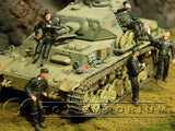 "BRAND NEW" Custom Built - Hand Painted & Weathered 1:35 WWII German SS Summer Tank Crew Set (6 Figure Set)