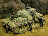 "BRAND NEW" Custom Built - Hand Painted & Weathered 1:35 WWII German SS Summer Tank Crew Set (6 Figure Set)