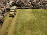 "RETIRED" Build-a-Rama 1:32 Hand Painted Deluxe Table Top Grass Mat With Straight Dirt Road