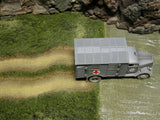 RETIRED Build-a-Rama 1:32 Hand Painted Deluxe Table Top Grass Mat With River & Dirt Road