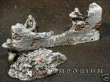 "RETIRED & BRAND NEW" Build-a-Rama 1:32 Hand Painted WWII "Winter" Destroyed Wall Set (2 Piece set)