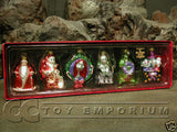 Very RARE & SOLD OUT "Disney Exclusive" Nightmare Before Christmas Hand Blown Mercury Glass Ornament Set (6) MINT In MINT Box