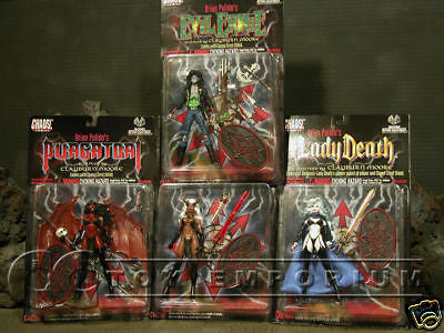 VERY RARE & LONG SOLD OUT! Brian Pulido's Lady Death Complete 4 Figure Set MINT!