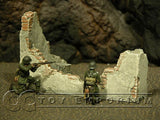 "Retired" Build-a-Rama 1:32 Hand Painted  Desert Destroyed Wall