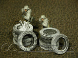 "RETIRED & BRAND NEW" Build-a-Rama 1:32 Hand Painted WWII "Winter" Tire Set (2 Piece Set)