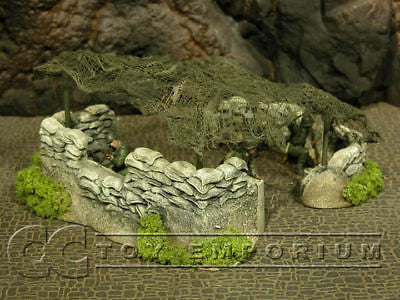 "RETIRED & BRAND NEW" Build-a-Rama 1:32 Hand Painted WWII Netted Command Post Set (7 Piece Set)
