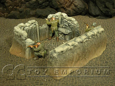 "RETIRED & BRAND NEW" Build-a-Rama 1:32 Hand Painted WWII High Trench Wall