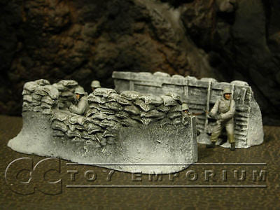 "RETIRED & BRAND NEW" Build-a-Rama 1:32 Hand Painted WWII "Winter" Trench Command