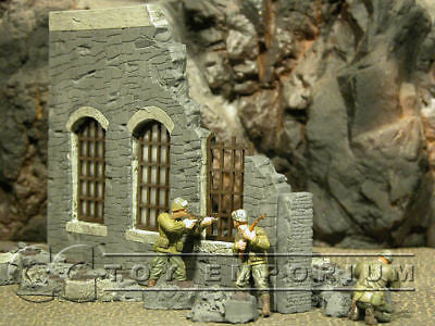 "BRAND NEW" Dioramas Plus 1:35 WWII Custom Painted 1 Story Ruin