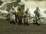 "BRAND NEW" Custom Built - Hand Painted & Weathered 1:35 WWII German "Winter Commander's Conference" Soldier Set (4 Figure Set)