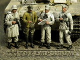 "BRAND NEW" Custom Built - Hand Painted & Weathered 1:35 WWII German "Winter Commander's Conference" Soldier Set (4 Figure Set)