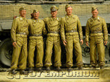 "BRAND NEW" Custom Built - Hand Painted & Weathered 1:35 WWII German "DAK Tiger 1 Tank Crew" Soldier Set (5 Figure Set)