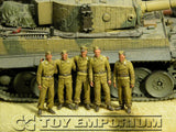 "BRAND NEW" Custom Built - Hand Painted & Weathered 1:35 WWII German "DAK Tiger 1 Tank Crew" Soldier Set (5 Figure Set)