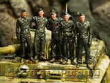 "BRAND NEW" Custom Built - Hand Painted & Weathered 1:35 WWII German "Michael Wittmann's Tiger 1 Ace Crew" Soldier Set (5 Figure Set)
